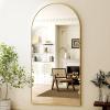imageHARRITPURE 76quotx34quot Arched Full Length Mirror Free Standing Leaning Mirror Hanging Mounted Mirror Aluminum Frame Modern Simple Home Decor for Living Room Bedroom Cloakroom GoldGold