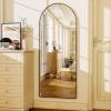 imageHARRITPURE 76quotx34quot Arched Full Length Mirror Free Standing Leaning Mirror Hanging Mounted Mirror Aluminum Frame Modern Simple Home Decor for Living Room Bedroom Cloakroom GoldBlack