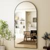 imageHARRITPURE 76quotx34quot Arched Full Length Mirror Free Standing Leaning Mirror Hanging Mounted Mirror Aluminum Frame Modern Simple Home Decor for Living Room Bedroom Cloakroom GoldBlack