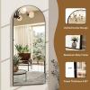 imageHARRITPURE 76quotx34quot Arched Full Length Mirror Free Standing Leaning Mirror Hanging Mounted Mirror Aluminum Frame Modern Simple Home Decor for Living Room Bedroom Cloakroom GoldBlack