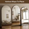imageHARRITPURE 76quotx34quot Arched Full Length Mirror Free Standing Leaning Mirror Hanging Mounted Mirror Aluminum Frame Modern Simple Home Decor for Living Room Bedroom Cloakroom GoldSilver