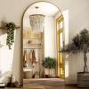 imageHARRITPURE 76quotx34quot Arched Full Length Mirror Free Standing Leaning Mirror Hanging Mounted Mirror Aluminum Frame Modern Simple Home Decor for Living Room Bedroom Cloakroom GoldGold