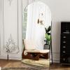 imageHARRITPURE 76quotx34quot Arched Full Length Mirror Free Standing Leaning Mirror Hanging Mounted Mirror Aluminum Frame Modern Simple Home Decor for Living Room Bedroom Cloakroom GoldSilver