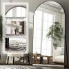 imageHARRITPURE 76quotx34quot Arched Full Length Mirror Free Standing Leaning Mirror Hanging Mounted Mirror Aluminum Frame Modern Simple Home Decor for Living Room Bedroom Cloakroom GoldBlack