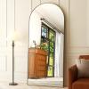 imageHARRITPURE 76quotx34quot Arched Full Length Mirror Free Standing Leaning Mirror Hanging Mounted Mirror Aluminum Frame Modern Simple Home Decor for Living Room Bedroom Cloakroom GoldBlack