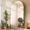 imageHARRITPURE 76quotx34quot Arched Full Length Mirror Free Standing Leaning Mirror Hanging Mounted Mirror Aluminum Frame Modern Simple Home Decor for Living Room Bedroom Cloakroom GoldBlack