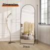 imageHARRITPURE 76quotx34quot Arched Full Length Mirror Free Standing Leaning Mirror Hanging Mounted Mirror Aluminum Frame Modern Simple Home Decor for Living Room Bedroom Cloakroom GoldBlack