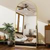 imageHARRITPURE 76quotx34quot Arched Full Length Mirror Free Standing Leaning Mirror Hanging Mounted Mirror Aluminum Frame Modern Simple Home Decor for Living Room Bedroom Cloakroom GoldGold