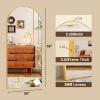 imageHARRITPURE 76quotx34quot Arched Full Length Mirror Free Standing Leaning Mirror Hanging Mounted Mirror Aluminum Frame Modern Simple Home Decor for Living Room Bedroom Cloakroom GoldGold