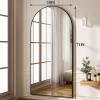 imageHARRITPURE 76quotx34quot Arched Full Length Mirror Free Standing Leaning Mirror Hanging Mounted Mirror Aluminum Frame Modern Simple Home Decor for Living Room Bedroom Cloakroom GoldBlack