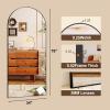 imageHARRITPURE 76quotx34quot Arched Full Length Mirror Free Standing Leaning Mirror Hanging Mounted Mirror Aluminum Frame Modern Simple Home Decor for Living Room Bedroom Cloakroom GoldBlack