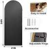 imageHARRITPURE 76quotx34quot Arched Full Length Mirror Free Standing Leaning Mirror Hanging Mounted Mirror Aluminum Frame Modern Simple Home Decor for Living Room Bedroom Cloakroom GoldSilver