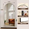 imageHARRITPURE 76quotx34quot Arched Full Length Mirror Free Standing Leaning Mirror Hanging Mounted Mirror Aluminum Frame Modern Simple Home Decor for Living Room Bedroom Cloakroom GoldBlack