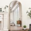 imageHARRITPURE 76quotx34quot Arched Full Length Mirror Free Standing Leaning Mirror Hanging Mounted Mirror Aluminum Frame Modern Simple Home Decor for Living Room Bedroom Cloakroom GoldSilver