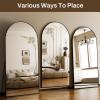 imageHARRITPURE 76quotx34quot Arched Full Length Mirror Free Standing Leaning Mirror Hanging Mounted Mirror Aluminum Frame Modern Simple Home Decor for Living Room Bedroom Cloakroom GoldBlack