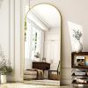 imageHARRITPURE 76quotx34quot Arched Full Length Mirror Free Standing Leaning Mirror Hanging Mounted Mirror Aluminum Frame Modern Simple Home Decor for Living Room Bedroom Cloakroom GoldGold