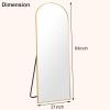 imageHARRITPURE 76quotx34quot Arched Full Length Mirror Free Standing Leaning Mirror Hanging Mounted Mirror Aluminum Frame Modern Simple Home Decor for Living Room Bedroom Cloakroom GoldGoldrect Edge