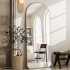 imageHARRITPURE 78quot x 35quot Arched FullLength Mirror  Black Oversized Floor Mirror Free Standing Aluminum Frame Full Body Mirrors for Bedroom CloakroomGoldre