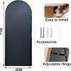 imageHARRITPURE 78quot x 35quot Arched FullLength Mirror  Black Oversized Floor Mirror Free Standing Aluminum Frame Full Body Mirrors for Bedroom CloakroomBlack