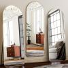 imageHARRITPURE 78quot x 35quot Arched FullLength Mirror  Black Oversized Floor Mirror Free Standing Aluminum Frame Full Body Mirrors for Bedroom CloakroomGoldre