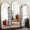 imageHARRITPURE 78quot x 35quot Arched FullLength Mirror  Black Oversized Floor Mirror Free Standing Aluminum Frame Full Body Mirrors for Bedroom CloakroomBlackre