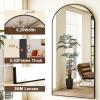 imageHARRITPURE 78quot x 35quot Arched FullLength Mirror  Black Oversized Floor Mirror Free Standing Aluminum Frame Full Body Mirrors for Bedroom CloakroomBlack