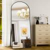 imageHARRITPURE 78quot x 35quot Arched FullLength Mirror  Black Oversized Floor Mirror Free Standing Aluminum Frame Full Body Mirrors for Bedroom CloakroomBlack