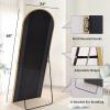imageHARRITPURE 78quot x 35quot Arched FullLength Mirror  Black Oversized Floor Mirror Free Standing Aluminum Frame Full Body Mirrors for Bedroom CloakroomGold