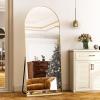 imageHARRITPURE 78quot x 35quot Arched FullLength Mirror  Black Oversized Floor Mirror Free Standing Aluminum Frame Full Body Mirrors for Bedroom CloakroomGold