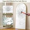 imageHARRITPURE 78quot x 35quot Arched FullLength Mirror  Black Oversized Floor Mirror Free Standing Aluminum Frame Full Body Mirrors for Bedroom CloakroomGold