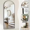 imageHARRITPURE 78quot x 35quot Arched FullLength Mirror  Black Oversized Floor Mirror Free Standing Aluminum Frame Full Body Mirrors for Bedroom CloakroomBlack