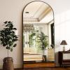 imageHARRITPURE 78quot x 35quot Arched FullLength Mirror  Black Oversized Floor Mirror Free Standing Aluminum Frame Full Body Mirrors for Bedroom CloakroomBlack