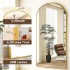 imageHARRITPURE 78quot x 35quot Arched FullLength Mirror  Black Oversized Floor Mirror Free Standing Aluminum Frame Full Body Mirrors for Bedroom CloakroomGold