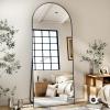 imageHARRITPURE 78quot x 35quot Arched FullLength Mirror  Black Oversized Floor Mirror Free Standing Aluminum Frame Full Body Mirrors for Bedroom CloakroomBlack