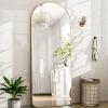 imageHARRITPURE 78quot x 35quot Arched FullLength Mirror  Black Oversized Floor Mirror Free Standing Aluminum Frame Full Body Mirrors for Bedroom CloakroomGoldre