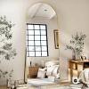 imageHARRITPURE 78quot x 35quot Arched FullLength Mirror  Black Oversized Floor Mirror Free Standing Aluminum Frame Full Body Mirrors for Bedroom CloakroomGold