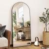 imageHARRITPURE 78quot x 35quot Arched FullLength Mirror  Black Oversized Floor Mirror Free Standing Aluminum Frame Full Body Mirrors for Bedroom CloakroomBlack