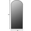 imageHARRITPURE 78quot x 35quot Arched FullLength Mirror  Black Oversized Floor Mirror Free Standing Aluminum Frame Full Body Mirrors for Bedroom CloakroomBlack