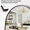 imageHARRITPURE 78quot x 35quot Arched FullLength Mirror  Black Oversized Floor Mirror Free Standing Aluminum Frame Full Body Mirrors for Bedroom CloakroomBlack