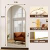 imageHARRITPURE 78quot x 35quot Arched FullLength Mirror  Black Oversized Floor Mirror Free Standing Aluminum Frame Full Body Mirrors for Bedroom CloakroomGold