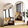 imageHARRITPURE 78quot x 35quot Arched FullLength Mirror  Black Oversized Floor Mirror Free Standing Aluminum Frame Full Body Mirrors for Bedroom CloakroomGold