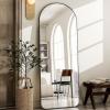 imageHARRITPURE 78quot x 35quot Arched FullLength Mirror  Black Oversized Floor Mirror Free Standing Aluminum Frame Full Body Mirrors for Bedroom CloakroomBlackre