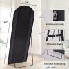 imageHARRITPURE 78quot x 35quot Arched FullLength Mirror  Black Oversized Floor Mirror Free Standing Aluminum Frame Full Body Mirrors for Bedroom CloakroomBlack