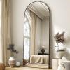 imageHARRITPURE 78quot x 35quot Arched FullLength Mirror  Black Oversized Floor Mirror Free Standing Aluminum Frame Full Body Mirrors for Bedroom CloakroomBlack