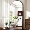 imageHARRITPURE 78quot x 35quot Arched FullLength Mirror  Black Oversized Floor Mirror Free Standing Aluminum Frame Full Body Mirrors for Bedroom CloakroomBlack