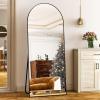 imageHARRITPURE 78quot x 35quot Arched FullLength Mirror  Black Oversized Floor Mirror Free Standing Aluminum Frame Full Body Mirrors for Bedroom CloakroomBlack