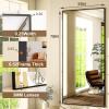 imageHARRITPURE 78quot x 35quot Full Length Mirror  Rectangular Floor Mirror with Aluminum Alloy Frame for Bedroom Cloakroom or Living RoomBlack