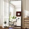 imageHARRITPURE 78quot x 35quot Full Length Mirror  Rectangular Floor Mirror with Aluminum Alloy Frame for Bedroom Cloakroom or Living RoomBlack