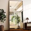 imageHARRITPURE 78quot x 35quot Full Length Mirror  Rectangular Floor Mirror with Aluminum Alloy Frame for Bedroom Cloakroom or Living RoomBlack