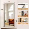 imageHARRITPURE 78quot x 35quot Full Length Mirror  Rectangular Floor Mirror with Aluminum Alloy Frame for Bedroom Cloakroom or Living RoomBlack